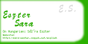 eszter sara business card